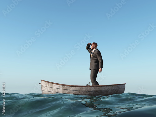 lost man in a boat photo