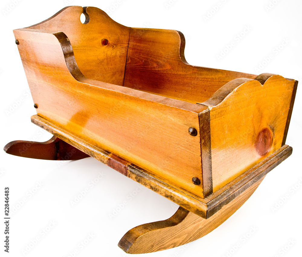 Solid Wood Rocking Cradle Crib Stock Photo Adobe Stock