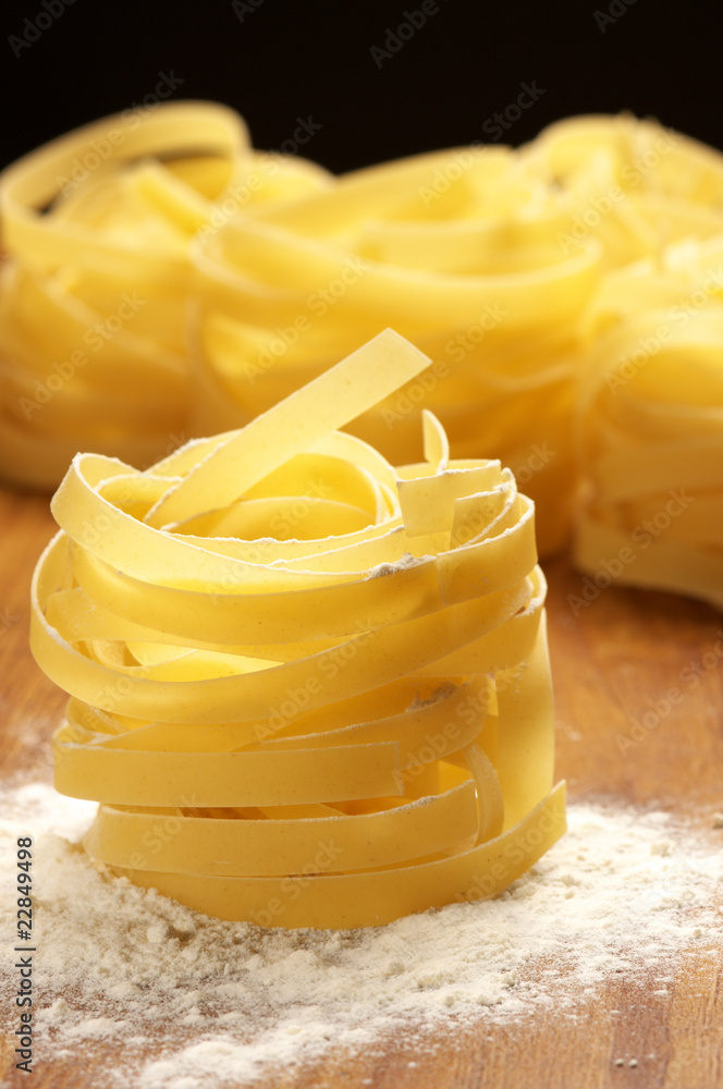 Pasta in flour