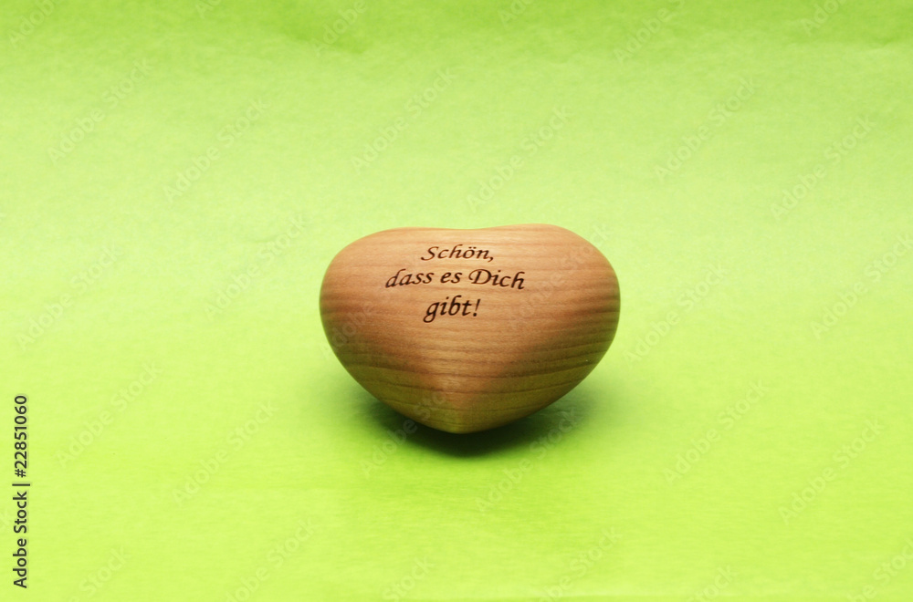 Herz aus Holz mit Spruch Stock Photo Adobe Stock