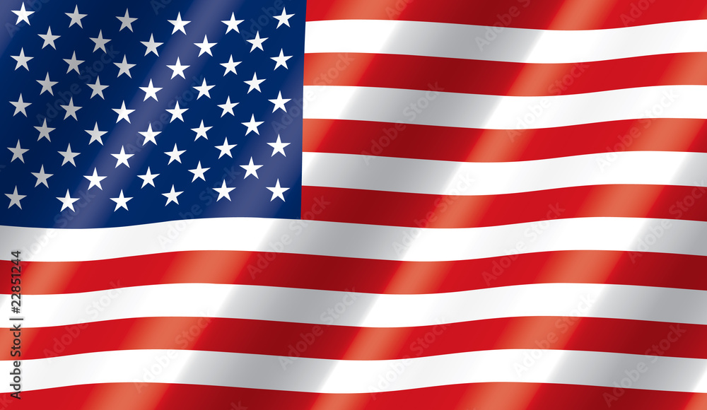 American Flag Flowing American Flag Flowing