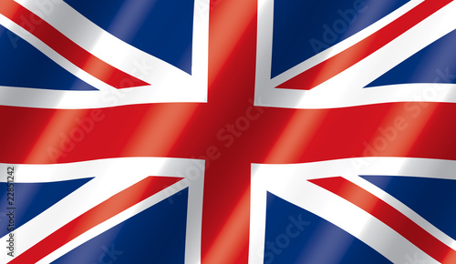 Fotografie British Flag Flowing