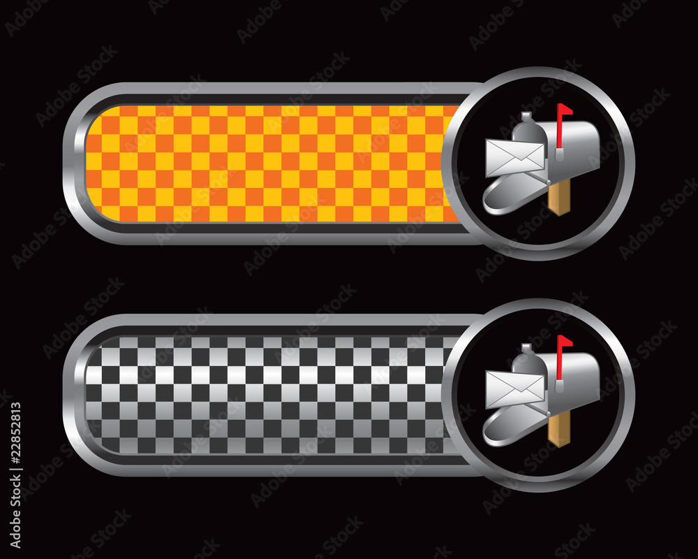 mailbox orange and black checkered tabs mailbox orange and black checkered tabs