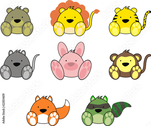 cartoon baby animals set in vector format