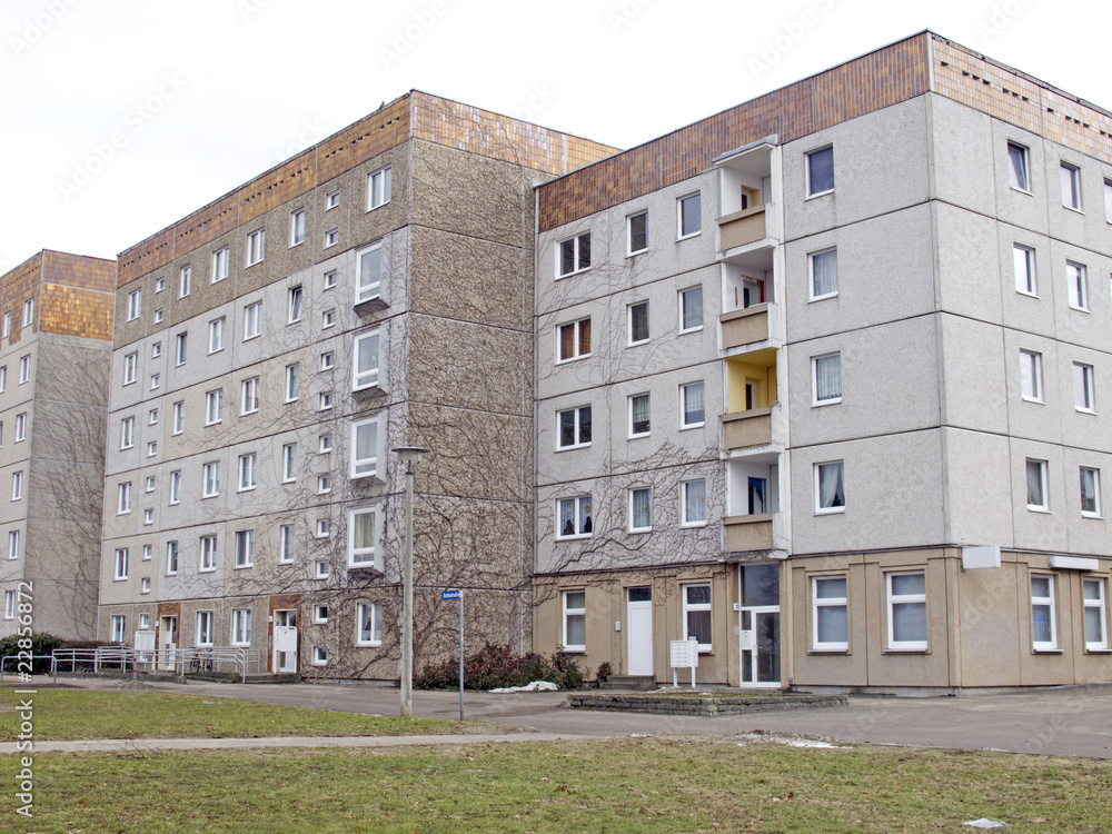 Plattenbau in Neubrandenburg,Deutschland