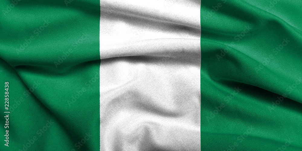 3D Flag of Nigeria satin