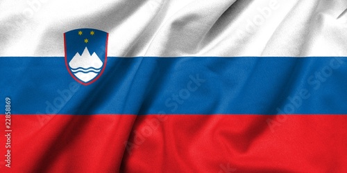 Quadro su tela 3D Flag of Slovenia satin