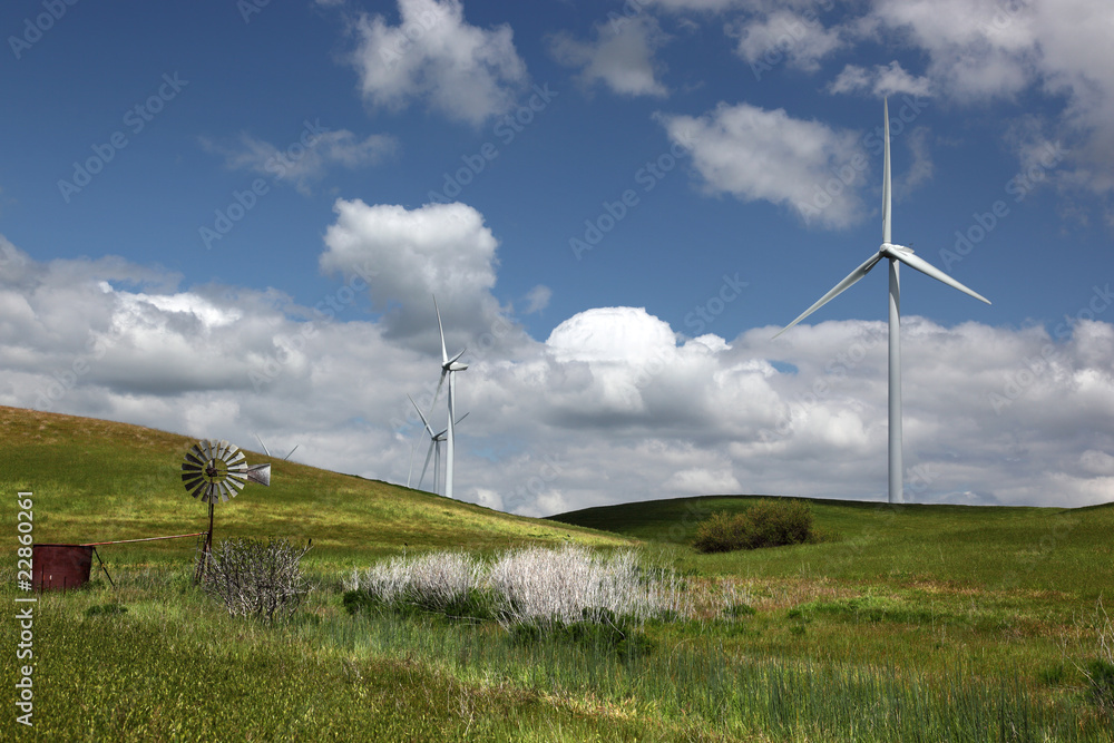 Fototapeta premium New Windmills for Old - Wind Turbines