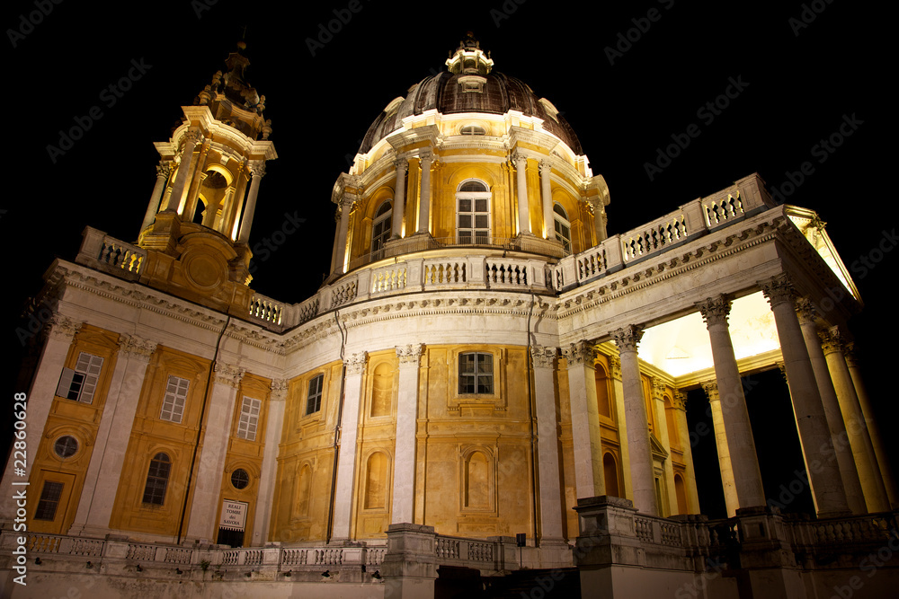 Basilica di Superga - Notte - Torino (Piemonte), Italia