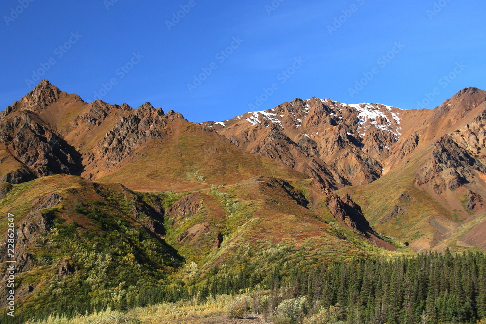 mountain ridge, Denali National Park, Alaska