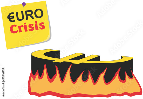 Vector Conceptual Euro / Greece Crisis Illustration