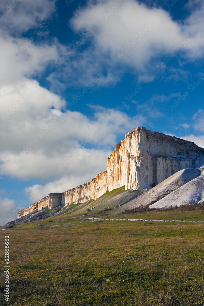 Fototapeta premium white mountain in Belogorsk (Crimea, Ukraine)