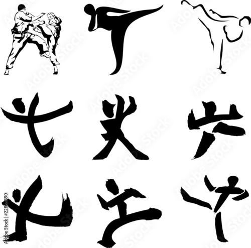karate logo & silhouette