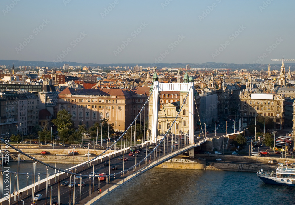 Hungary. Budapest. Elizabeth's bridge (Erzsébet híd)