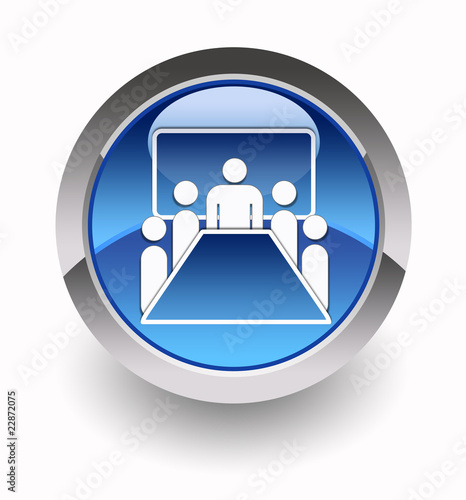''Meeting room'' glossy icon