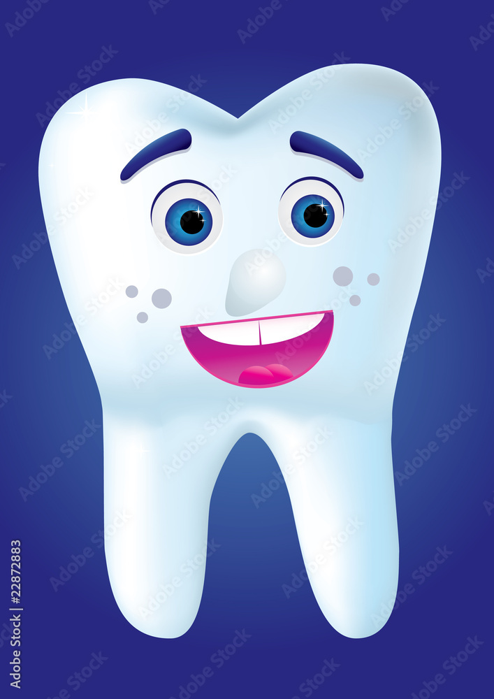 Tooth-cartoom smile to you, vector illustration Tooth-cartoom smile to you, vector illustration