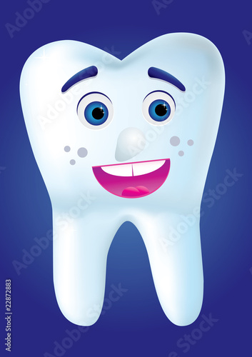 Tooth-cartoom smile to you, vector illustration