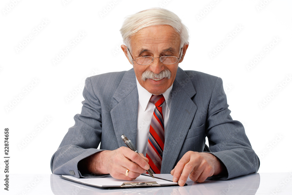 Businessman Writing.