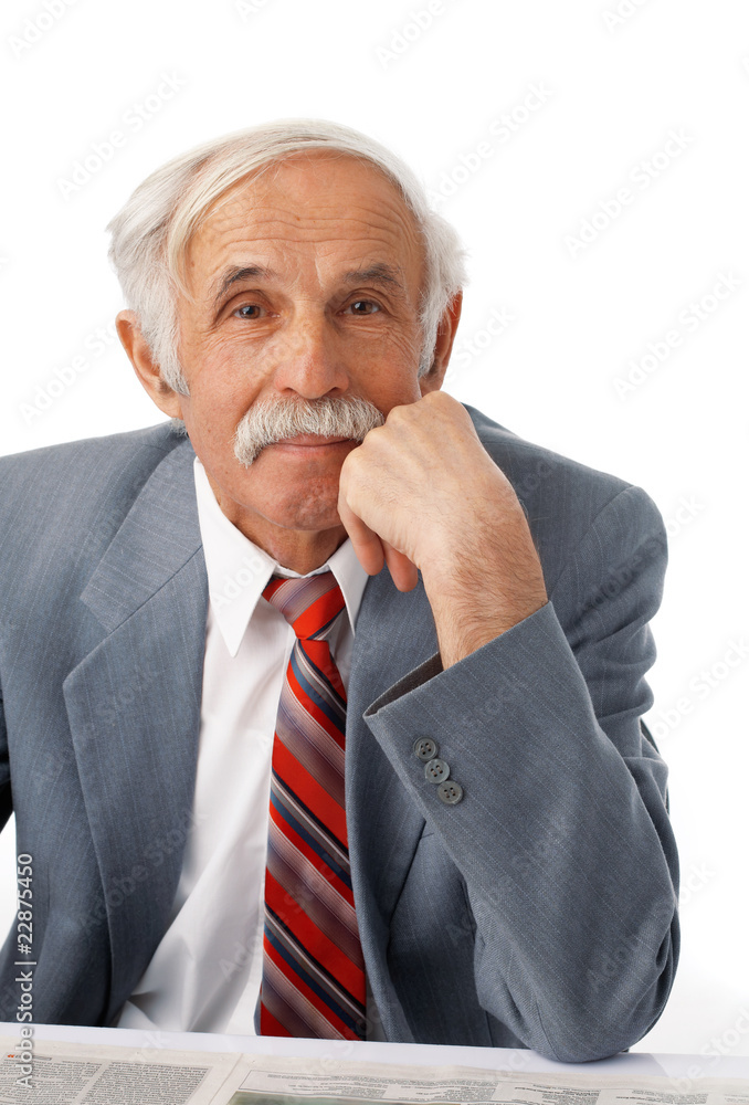 Portrait of an elder happy man Portrait of an elder happy man