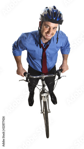 business man and bicycle