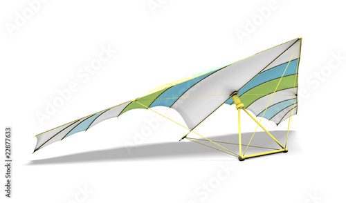 Valokuva stand hang glider on the white background
