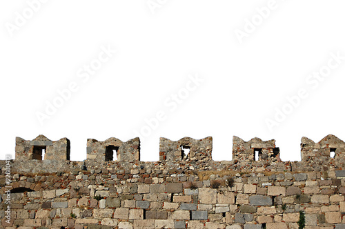 Isolated castle wall battlements of Kos Castle photo