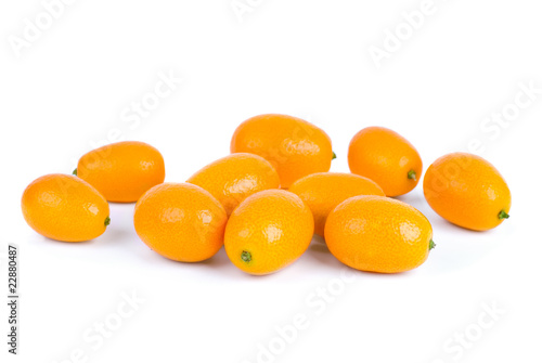 Few kumquat fruits