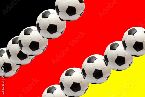 soccer balls on German flag