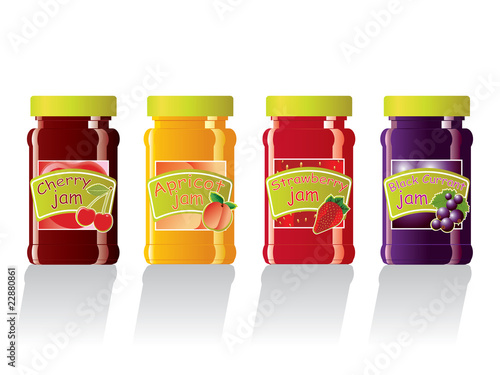 Jam jars vector