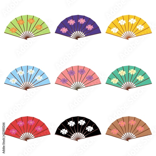 set with fans