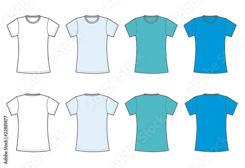 Camiseta Mujer Básica entallada cuello redondo