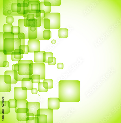 abstract green rounded square background