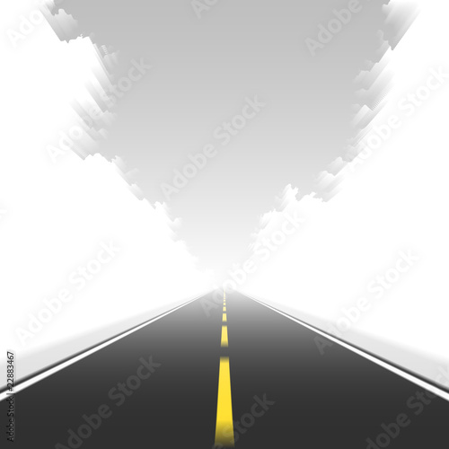 Straight road in motion. Vector.