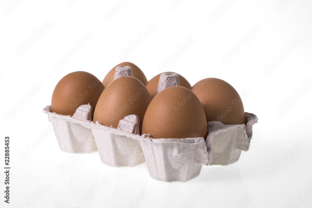 egg box isolated on white background egg box isolated on white background