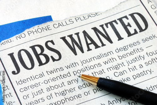 Searching for a job from a newspaper