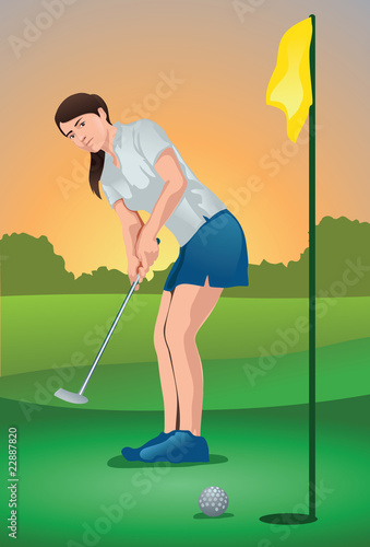 The Lady Golf Player
