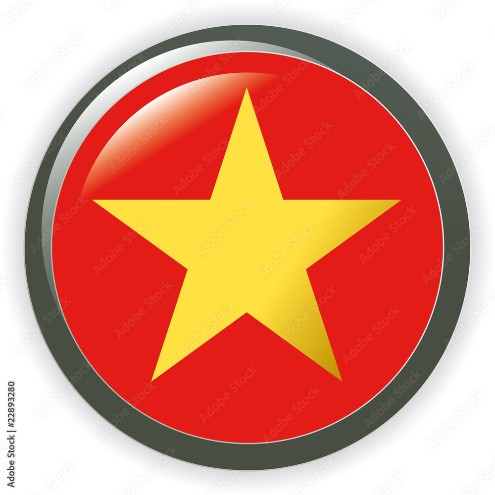 Vietnam, shiny button flag vector illustration Vietnam, shiny button flag vector illustration