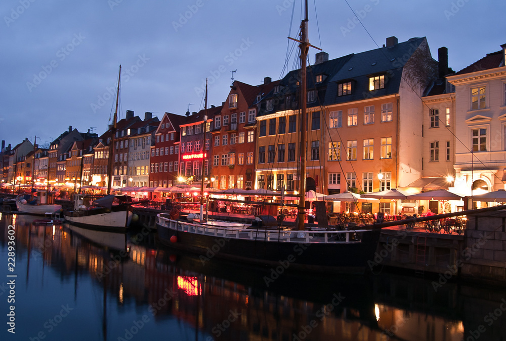 Copenhague - Nyhavn de nuit