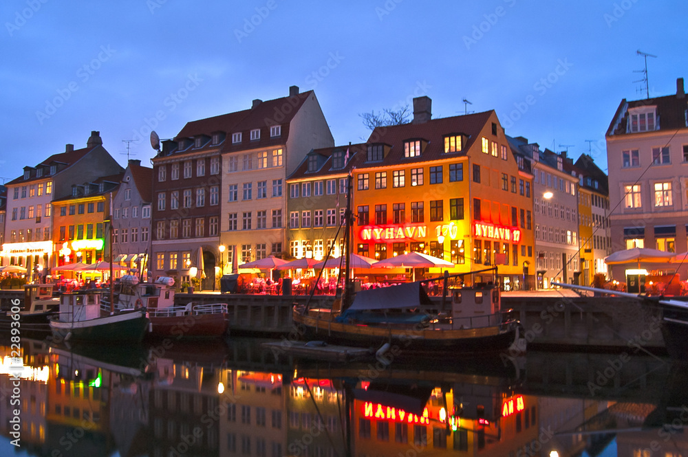 Copenhague - Nyhavn de nuit