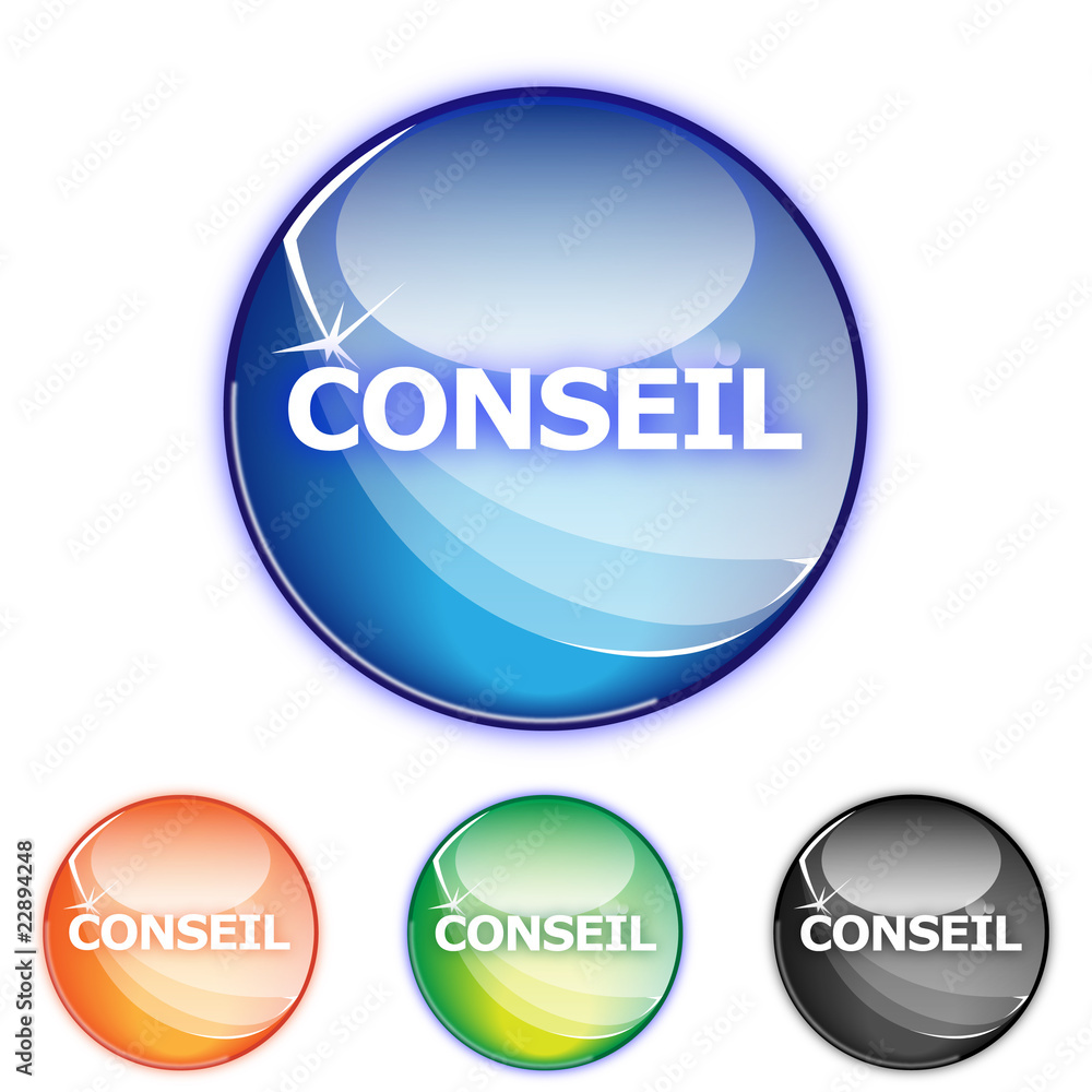 Picto CONSEIL - Icon french help - collection color Picto CONSEIL - Icon french help - collection color