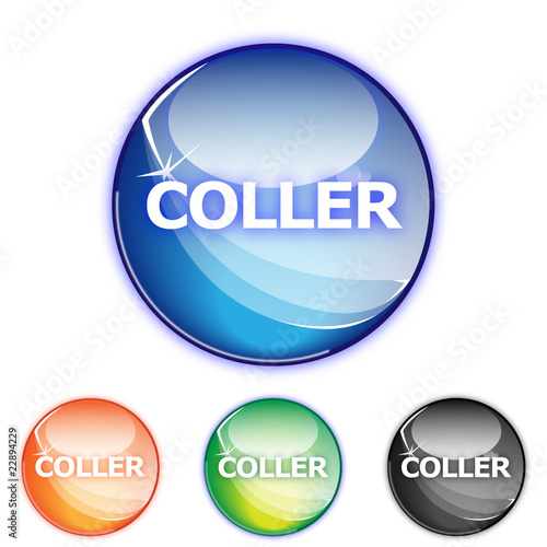 Picto coller - Icon french paste - collection color photo
