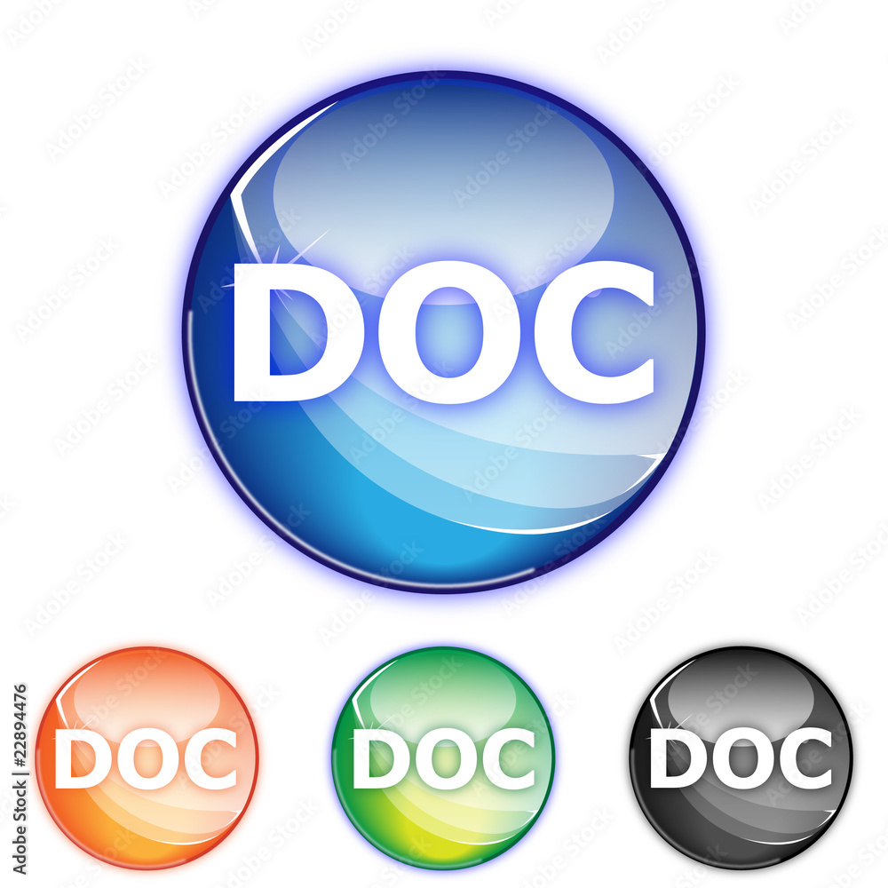 Picto extension DOC - Icon document - collection color Picto extension DOC - Icon document - collection color