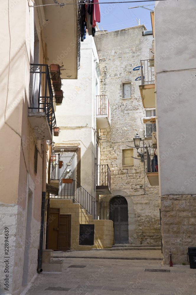 Alley in Palo del Colle  Oldtown. Apulia.