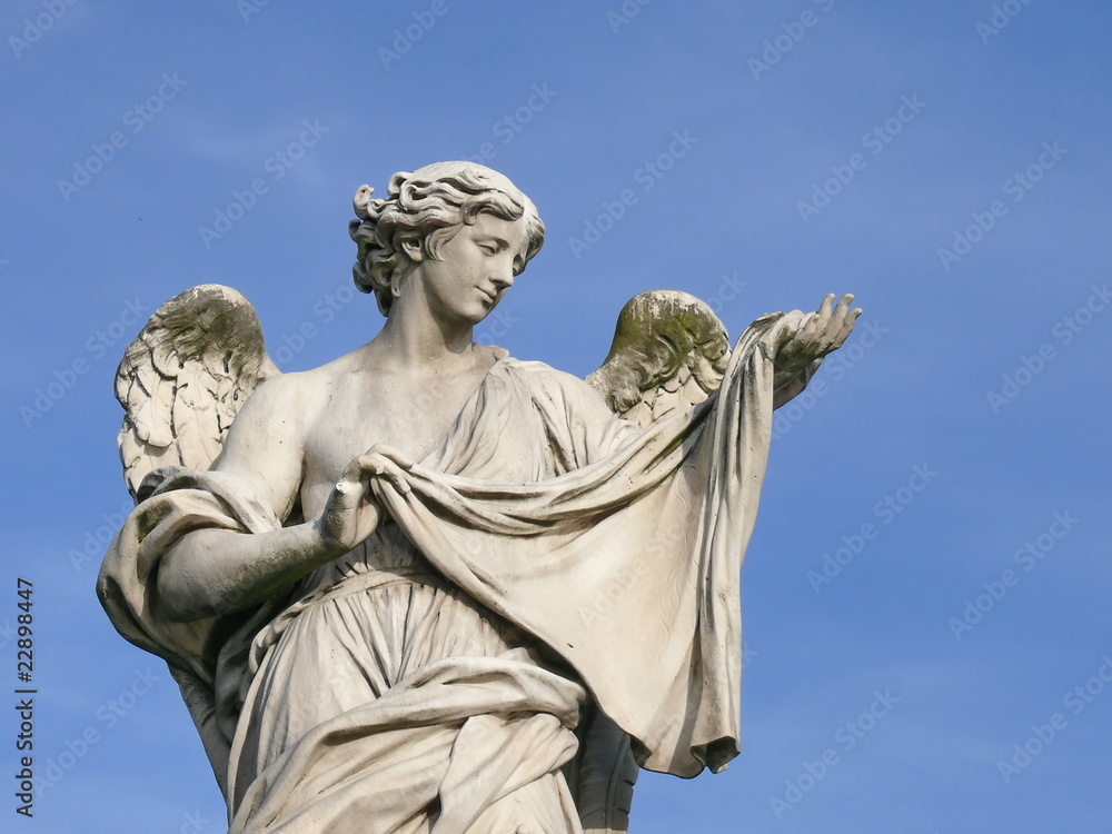 Angel with sudarium. Rome. Italy.