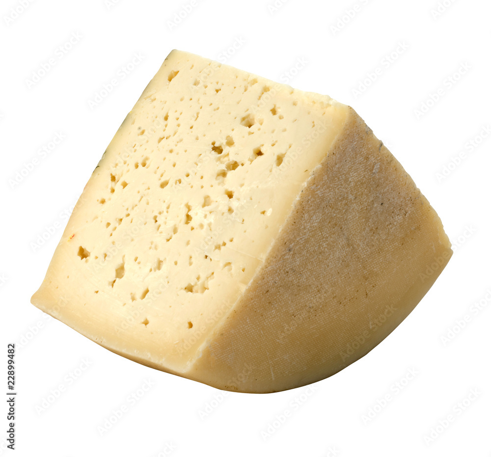 italian cheese from Friuli Region, isolated