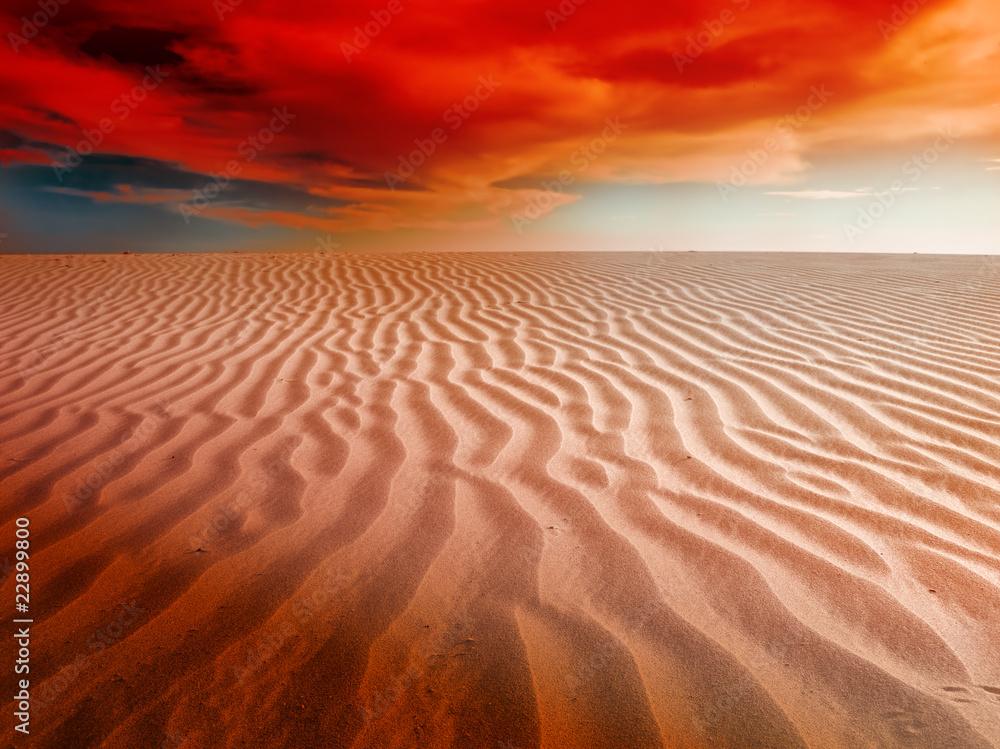 Sand Dunes Landscape - obrazy, fototapety, plakaty 