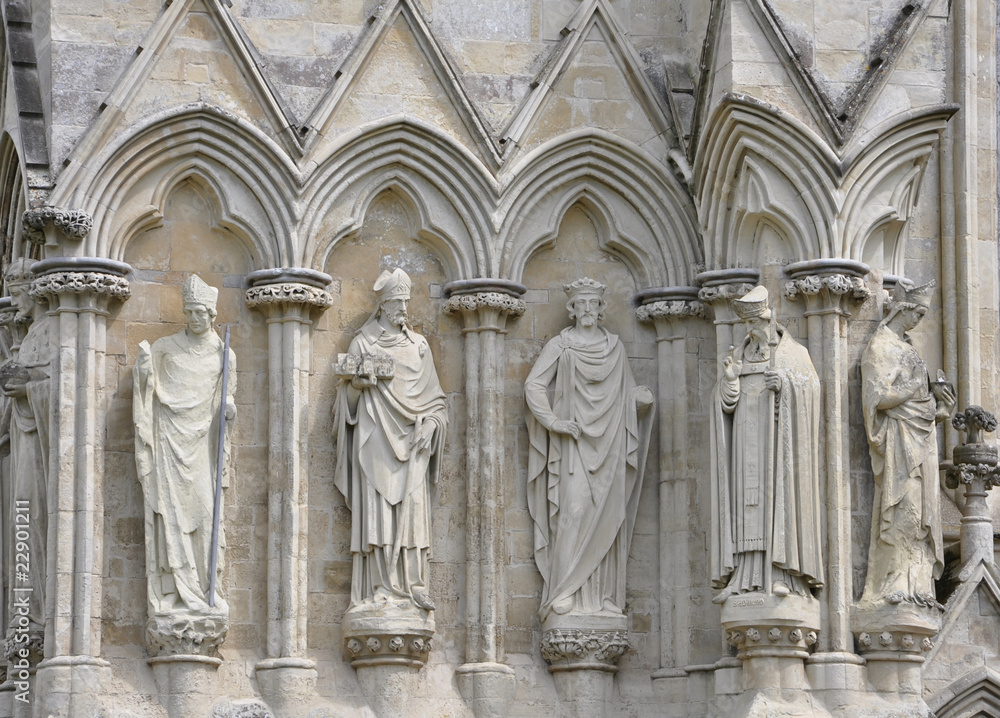 Detail of Salisbury Cathedral stonework Uk Detail of Salisbury Cathedral stonework Uk