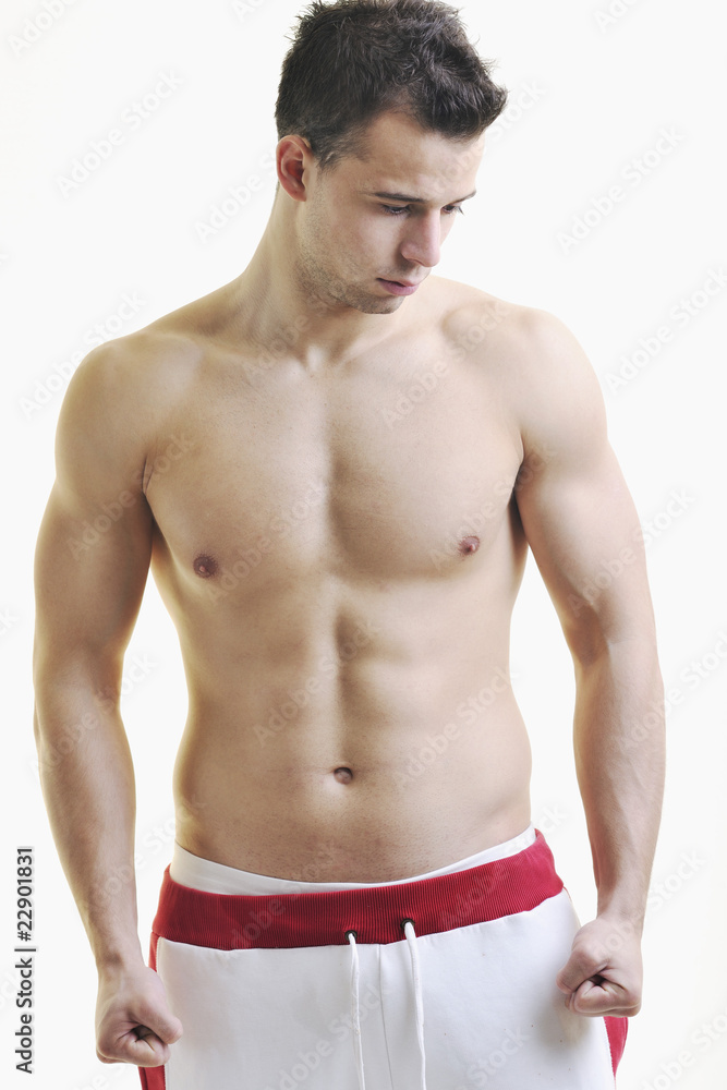 Fototapeta premium handsome oyung man isolated on white