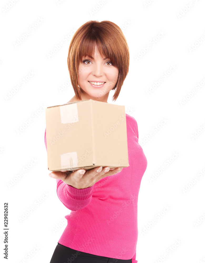 businesswoman with parcel businesswoman with parcel