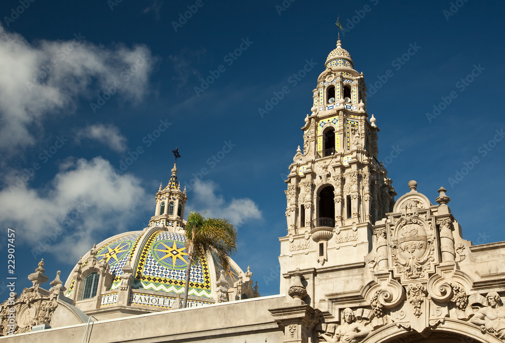 The Tower and Dome at Balboa Park, San Diego, California